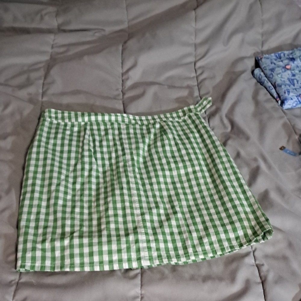 Chadwicks Green Checkered Skort